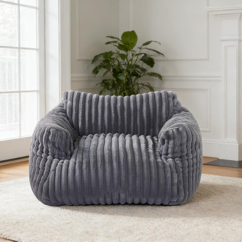 LIKIMIO Pet Couch Bed 24 & 30 Inch - Corduroy Fluffy Sofa for Cats & Small/Medium Dogs, Removable Washable Cover, Supportive Indoor Pet Furniture