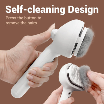 3-In-1 Pet Grooming Brush – Easy Dematting & Deshedding Tool for Dogs & Cats
