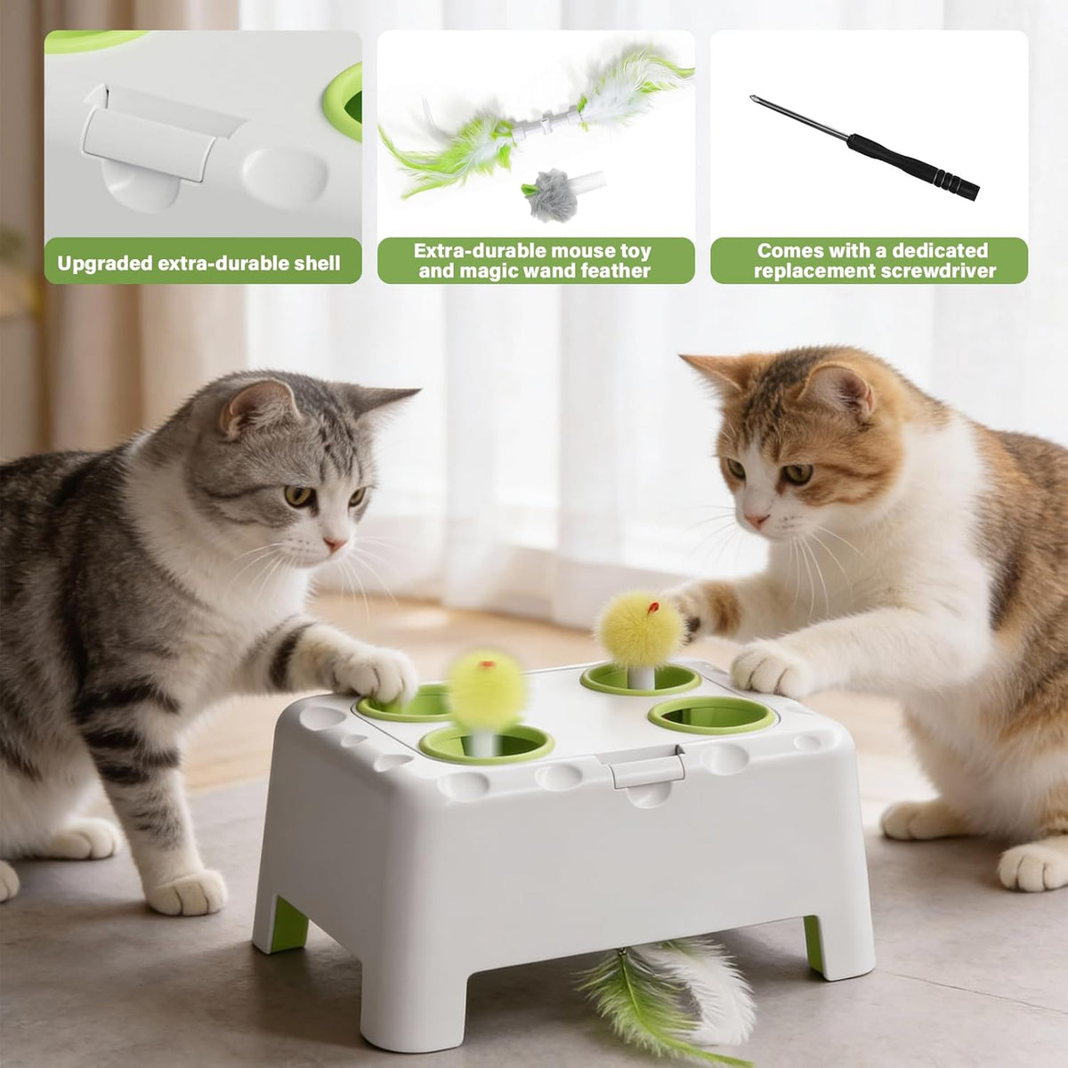 Cat Interactive Automatic Toys, Magic House Whack-A-Mole Toy