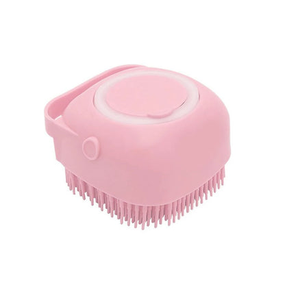 Silicone Pet Bath Brush for Dogs & Cats, 2-In-1 Grooming Massager and Shampoo Applicator for Washing, Deshedding, and Cleaning