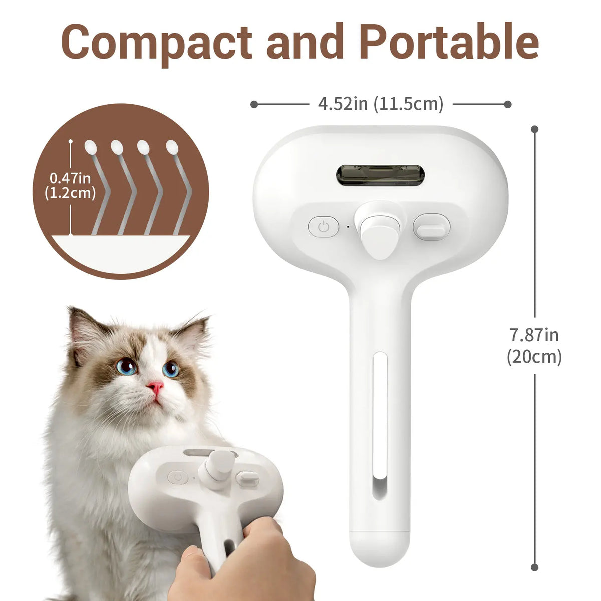 3-In-1 Pet Grooming Brush – Easy Dematting & Deshedding Tool for Dogs & Cats