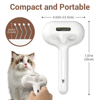 3-In-1 Pet Grooming Brush – Easy Dematting & Deshedding Tool for Dogs & Cats